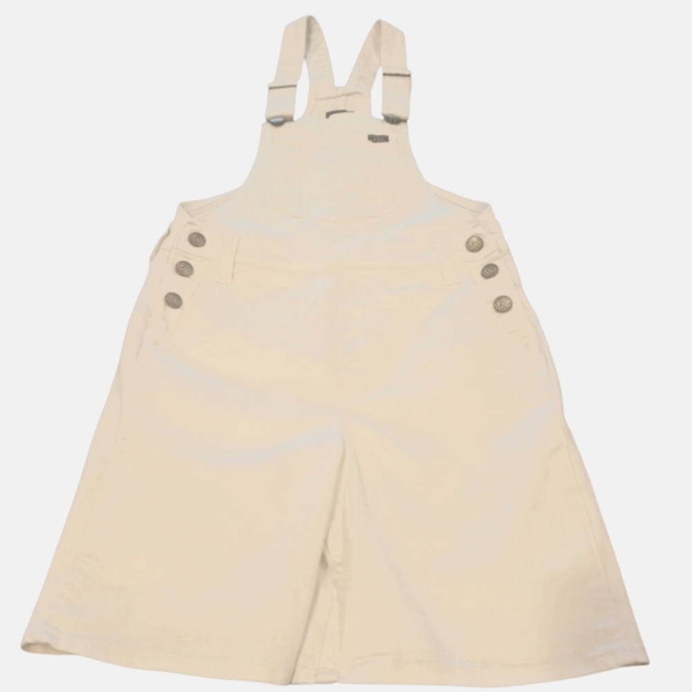 Lee Button-Front Overalls Girls Size 14 White